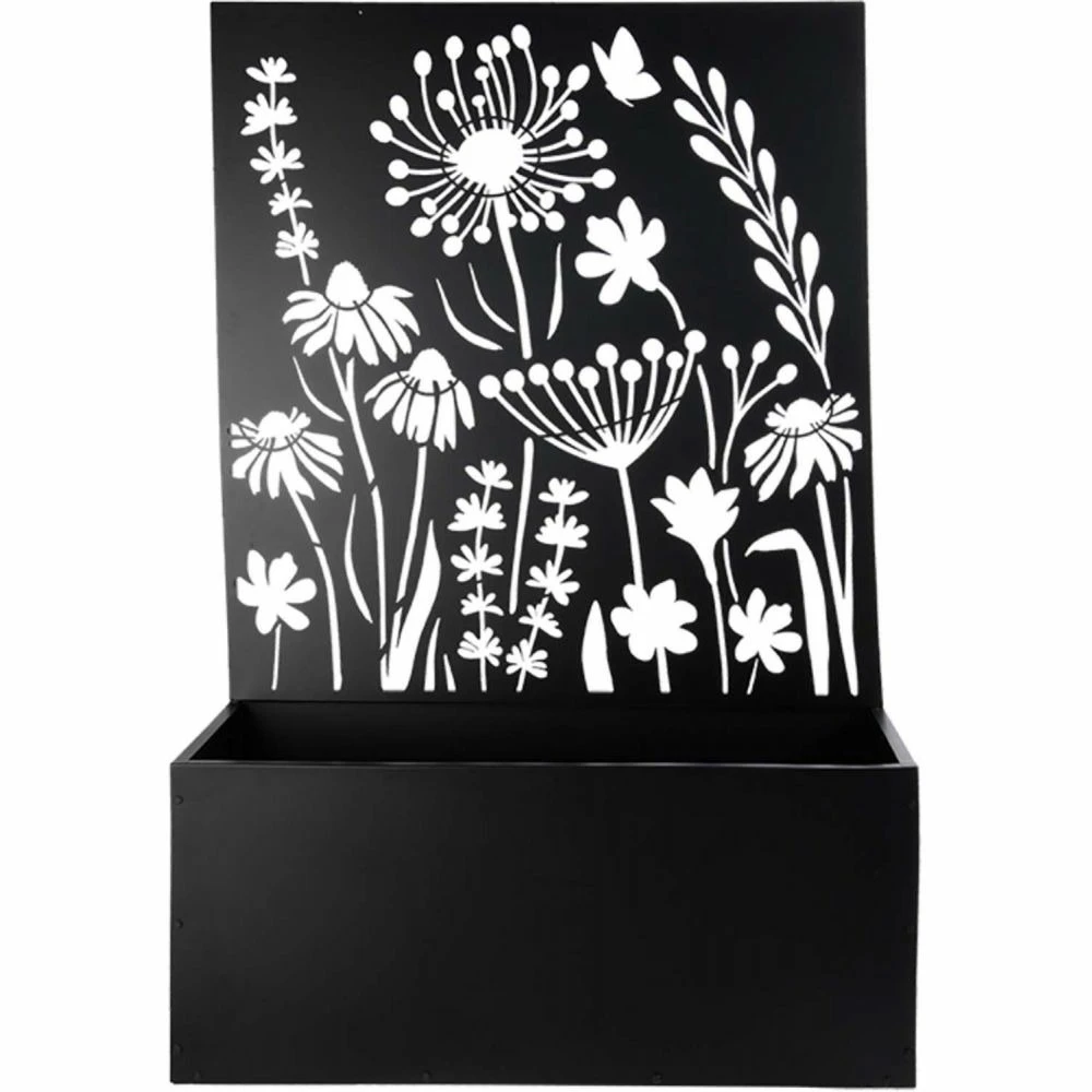 Jardinière En Fer Avec Treillis Motif Floral 4 Jardinière En Fer Avec Treillis Motif Floral – Image 4