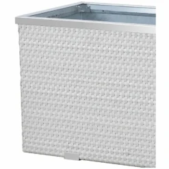 Jardinière En Résine Tressée Avec Réserve D'eau Et Cadre En Aluminium 95 X 39 X -Konst Decor Magasin 6345bd78f31617.95620593