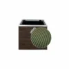 Jardinière En Résine Tressée Avec Réserve D'eau Et Cadre En Aluminium 50 X 50 X