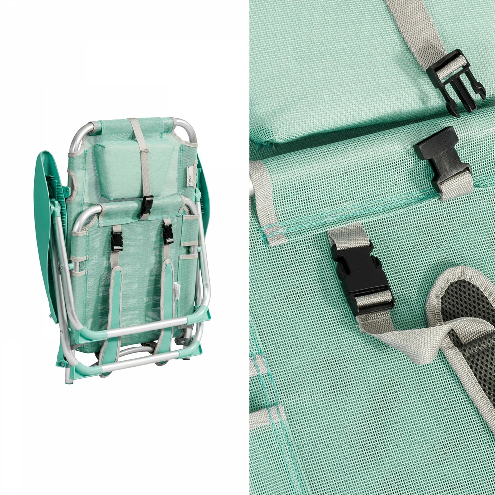 Fauteuil Clic Clac Des Plages Polyester Vert 5 Fauteuil Clic Clac Des Plages Polyester Vert – Image 5