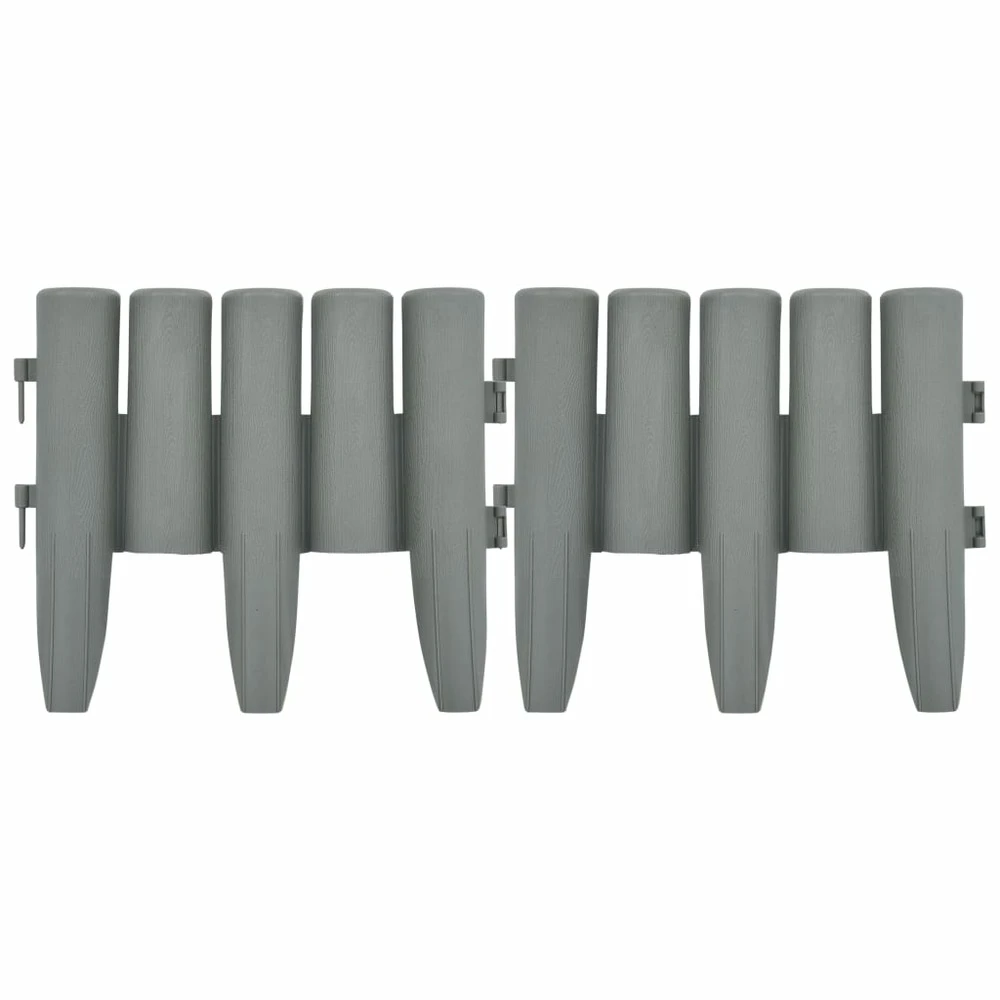 VIDAXL Bordures De Pelouse 36 Pcs Gris 10 M Pp 4 VIDAXL Bordures De Pelouse 36 Pcs Gris 10 M Pp – Image 4