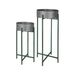ESSCHERT DESIGN Jardinière Sur Pied En Zinc Intérieure Extérieure (lot De 2) Rondes - 2,7 / 3,8 6 ESSCHERT DESIGN Jardinière Sur Pied En Zinc Intérieure Extérieure (lot De 2) Rondes - 2,7 / 3,8 -Konst Decor Magasin 63c93b85e98a75.15622458