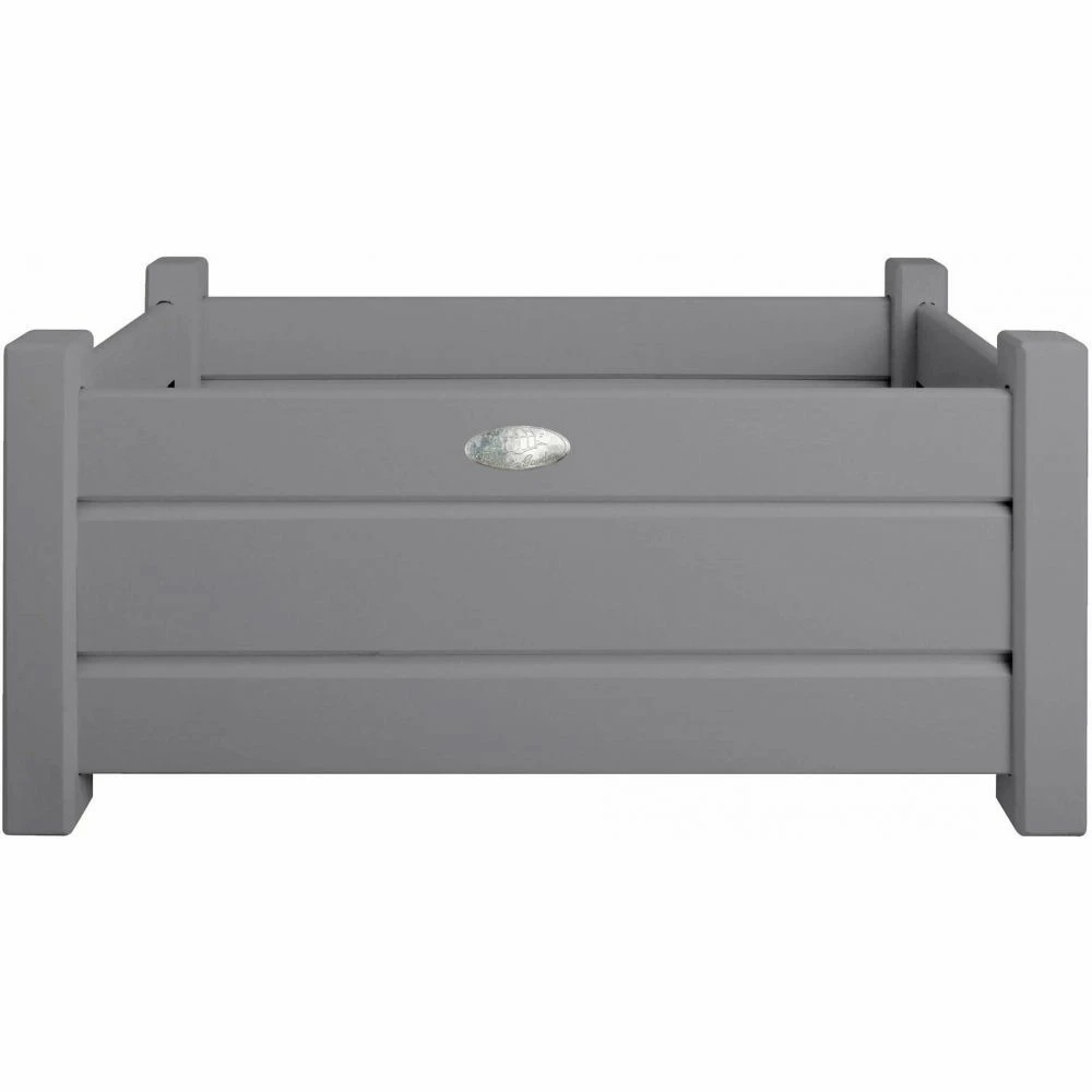 Bacs à Fleurs Rectangulaires (lot De 2) Gris 4 Bacs à Fleurs Rectangulaires (lot De 2) Gris – Image 4