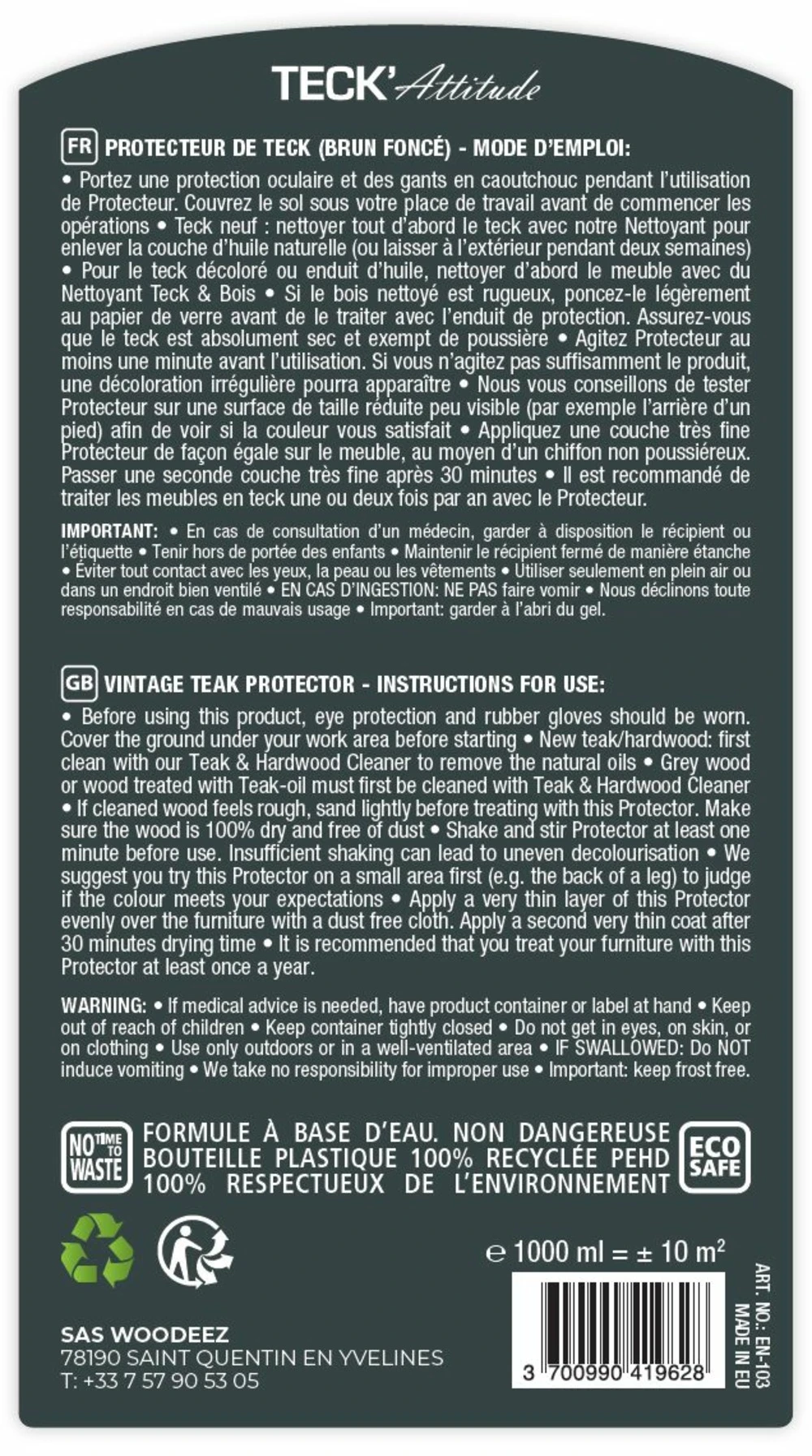 Saturateur Protecteur Pour Teck Vintage 1 L 2 Saturateur Protecteur Pour Teck Vintage 1 L – Image 2