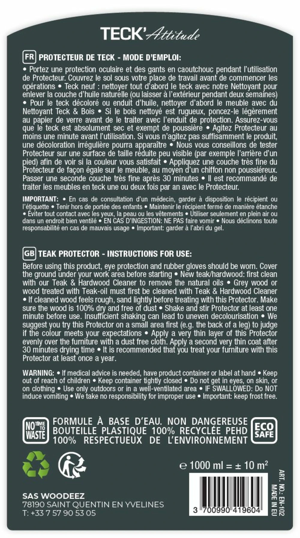 Saturateur Protecteur Pour Teck Naturel 1 L 2 Saturateur Protecteur Pour Teck Naturel 1 L – Image 2