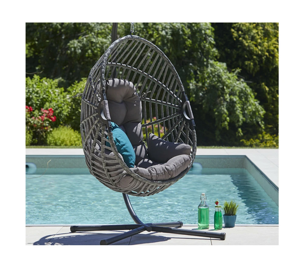 Canberra - Fauteuil De Jardin Suspendu - Gris Anthracite 2 Canberra - Fauteuil De Jardin Suspendu - Gris Anthracite – Image 2