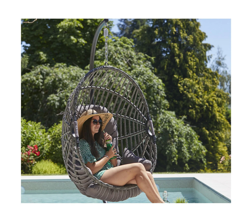 Canberra - Fauteuil De Jardin Suspendu - Gris Anthracite 3 Canberra - Fauteuil De Jardin Suspendu - Gris Anthracite – Image 3