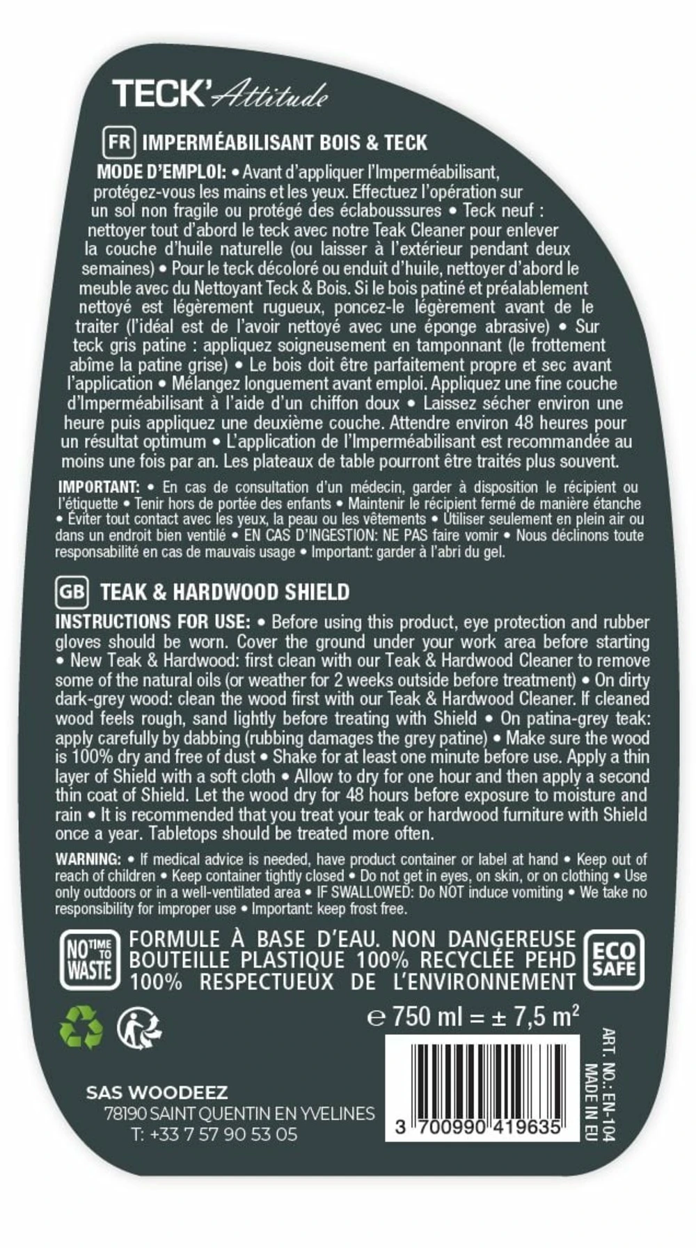 Imperméabilisant Bois & Teck 750 Ml 2 Imperméabilisant Bois & Teck 750 Ml – Image 2