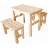 Ensemble Table Et Chaise Enfant En Bois- Table Enfant Avec 2 Chaises - H51x60x36 Cm - M014