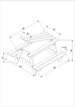 Table Enfant Pour Le Jardin - Table Et Chaise Enfant Avec Boite De Rangement -90x90xh50 Cm - M010-1 11 Table Enfant Pour Le Jardin - Table Et Chaise Enfant Avec Boite De Rangement -90x90xh50 Cm - M010-1 -Konst Decor Magasin 63eb3fd022ead1.56966562