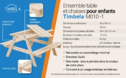 Table Enfant Pour Le Jardin - Table Et Chaise Enfant Avec Boite De Rangement -90x90xh50 Cm - M010-1 13 Table Enfant Pour Le Jardin - Table Et Chaise Enfant Avec Boite De Rangement -90x90xh50 Cm - M010-1 -Konst Decor Magasin 63eb3fd03e9ea3.43816484