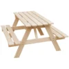 Table Enfant En Bois – Table Et Chaise Enfant - 90x90xh50 Cm - M018-1