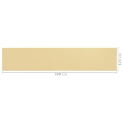 VIDAXL Écran De Balcon Beige 120x600 Cm Pehd 9 VIDAXL Écran De Balcon Beige 120x600 Cm Pehd -Konst Decor Magasin 641db0c9c38ca2.01573387