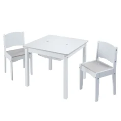 Worlds Apart Ensemble De Table Et Chaises 3 Pcs Blanc