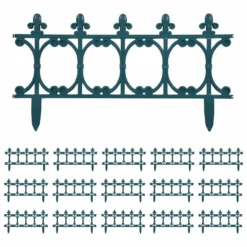 VIDAXL Bordures De Jardin 16 Pcs Vert 10 M Pp