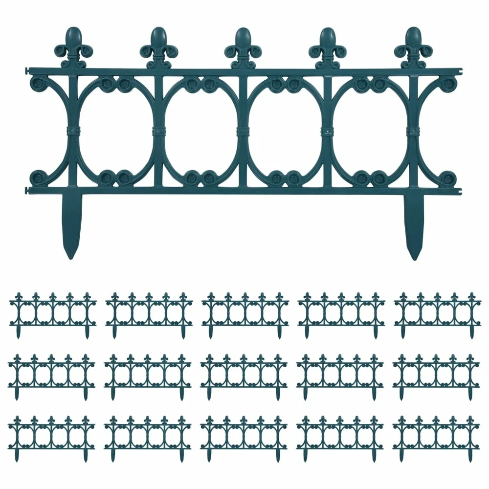 VIDAXL Bordures De Jardin 16 Pcs Vert 10 M Pp 1 VIDAXL Bordures De Jardin 16 Pcs Vert 10 M Pp