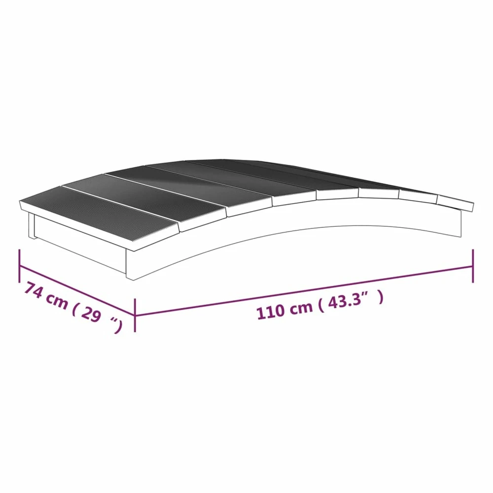 VIDAXL Pont De Jardin 110x74 Cm Bois Massif De Pin Imprégné 6 VIDAXL Pont De Jardin 110x74 Cm Bois Massif De Pin Imprégné – Image 6