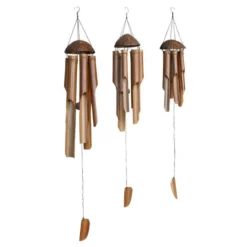 Carillon à Vent Bambou - Marron 50 Cm