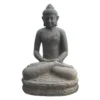 Statue Jardin Bouddha Lotus Méditation 60 Cm - Gris Anthracite 60 Cm