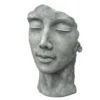 Statue Visage Femme Extérieur Petit Format - Gris Beton 50 Cm