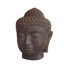 Statue Jardin Bouddha Tête 50 Cm - Gris Anthracite 50 Cm