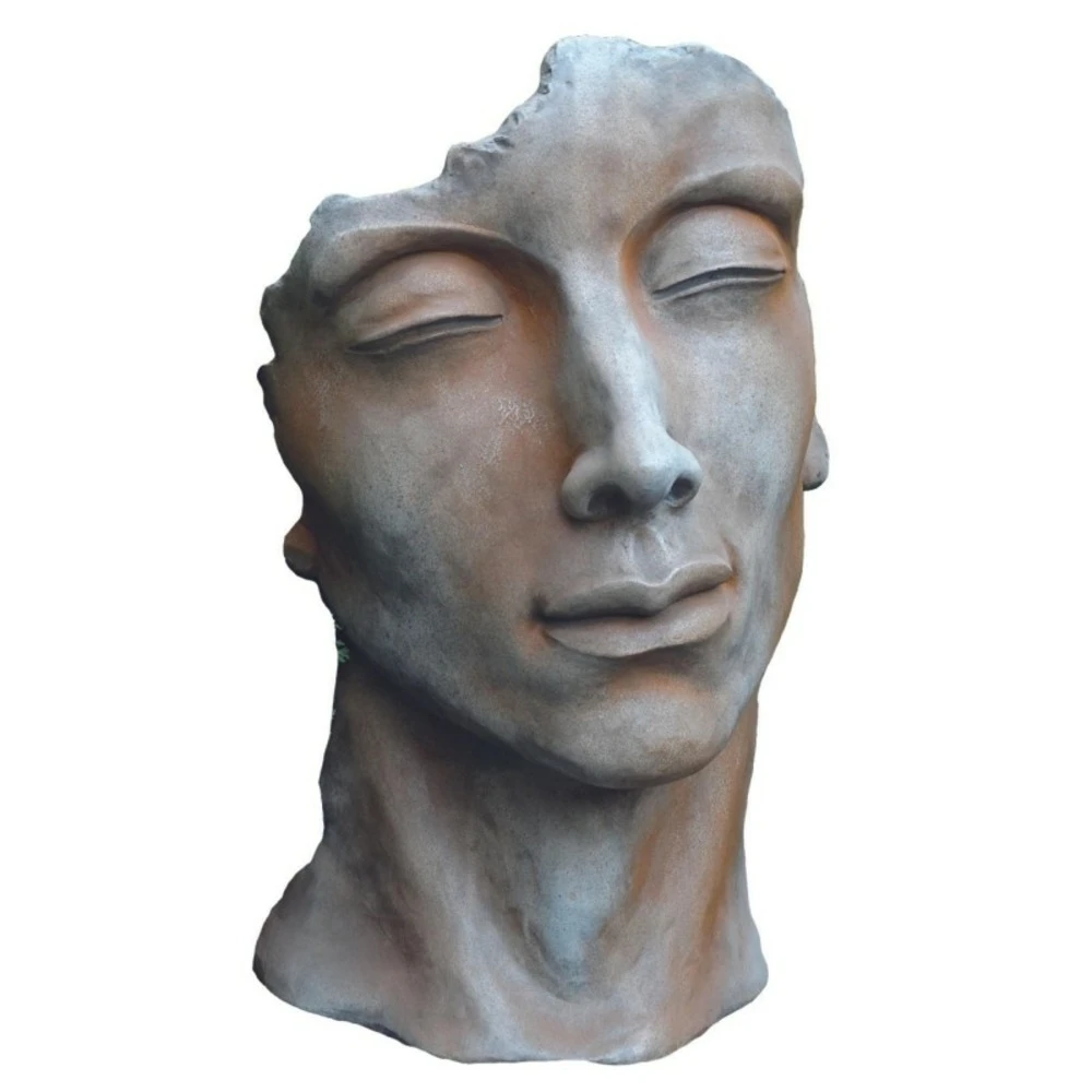 Statue Visage Homme Extérieur Petit Format - Rouille 53 Cm 1 Statue Visage Homme Extérieur Petit Format - Rouille 53 Cm
