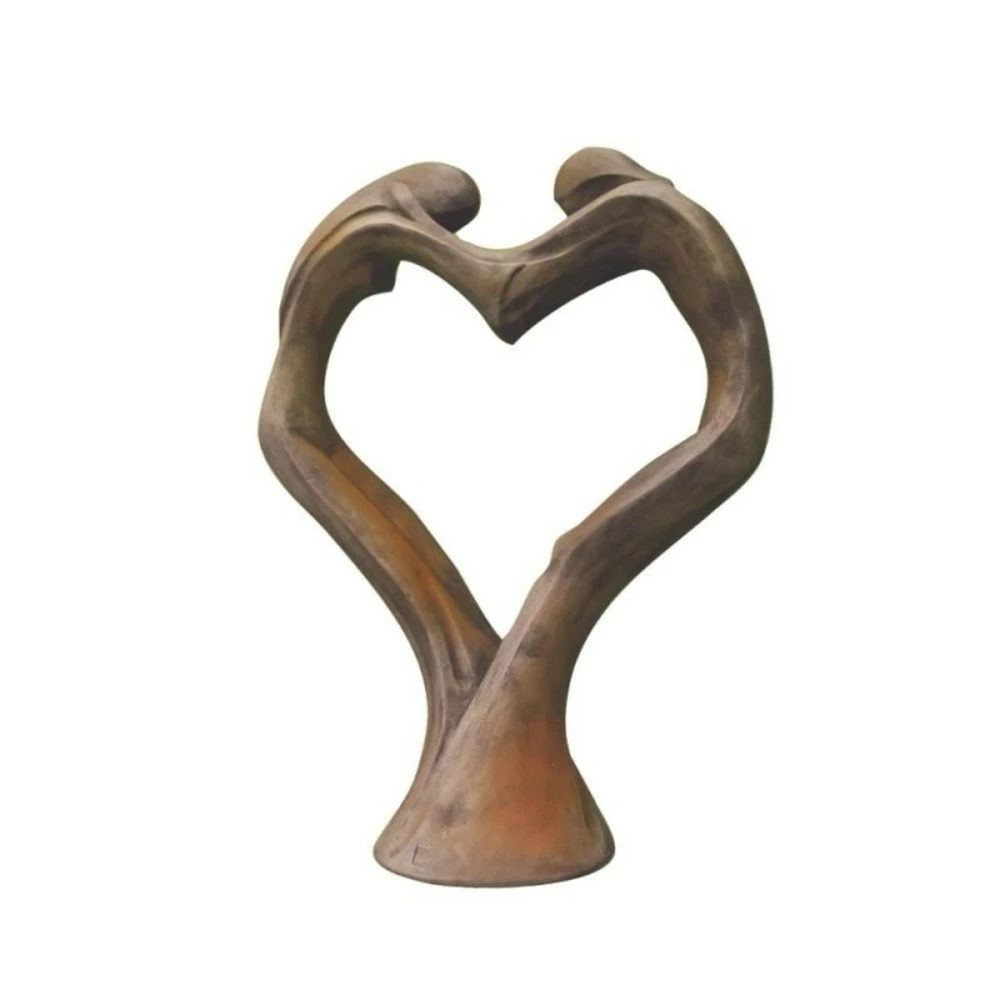 Statue De Jardin En Pierre Tristan Et Iseult Cœur - Rouille 102 Cm 1 Statue De Jardin En Pierre Tristan Et Iseult Cœur - Rouille 102 Cm