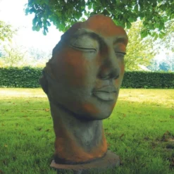 Statue Visage Femme Extérieur Grand Format - Rouille 115 Cm 6 Statue Visage Femme Extérieur Grand Format - Rouille 115 Cm -Konst Decor Magasin 64242fce6b23d1.52421206