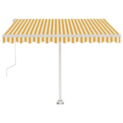 VIDAXL Auvent Automatique Capteur De Vent/led 350x250cm Jaune Et Blanc 12 VIDAXL Auvent Automatique Capteur De Vent/led 350x250cm Jaune Et Blanc -Konst Decor Magasin 6426dd8329ccf2.79937700