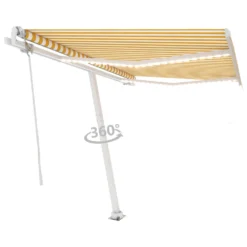 VIDAXL Auvent Automatique Capteur De Vent/led 350x250cm Jaune Et Blanc 10 VIDAXL Auvent Automatique Capteur De Vent/led 350x250cm Jaune Et Blanc -Konst Decor Magasin 6426dd832cdce7.19311827