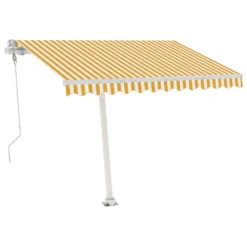 VIDAXL Auvent Automatique Capteur De Vent/led 350x250cm Jaune Et Blanc 11 VIDAXL Auvent Automatique Capteur De Vent/led 350x250cm Jaune Et Blanc -Konst Decor Magasin 6426dd83358212.39658288