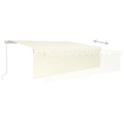 VIDAXL Auvent Rétractable Manuel Avec Store 5x3 M Crème 10 VIDAXL Auvent Rétractable Manuel Avec Store 5x3 M Crème -Konst Decor Magasin 6426dd8461f1e9.31406199