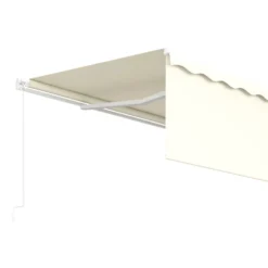 VIDAXL Auvent Rétractable Manuel Avec Store 5x3 M Crème 11 VIDAXL Auvent Rétractable Manuel Avec Store 5x3 M Crème -Konst Decor Magasin 6426dd8464af60.79413610