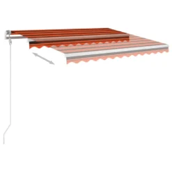 VIDAXL Auvent Rétractable Automatique Et Poteaux 3x2,5 M Orange Marron 10 VIDAXL Auvent Rétractable Automatique Et Poteaux 3x2,5 M Orange Marron -Konst Decor Magasin 6426dd87798677.47145220