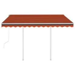 VIDAXL Auvent Rétractable Automatique Et Poteaux 3x2,5 M Orange Marron 12 VIDAXL Auvent Rétractable Automatique Et Poteaux 3x2,5 M Orange Marron -Konst Decor Magasin 6426dd87828ba5.15495730