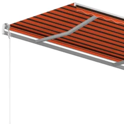 VIDAXL Auvent Rétractable Automatique Et Poteaux 3x2,5 M Orange Marron 11 VIDAXL Auvent Rétractable Automatique Et Poteaux 3x2,5 M Orange Marron -Konst Decor Magasin 6426dd878e4ad9.56583890