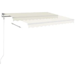 VIDAXL Auvent Automatique Rétractable Avec Poteaux 4,5x3,5 M Crème 9 VIDAXL Auvent Automatique Rétractable Avec Poteaux 4,5x3,5 M Crème -Konst Decor Magasin 6426dd9e436641.25596842