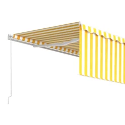 VIDAXL Auvent Manuel Rétractable Avec Store 4,5x3 M Jaune Et Blanc 11 VIDAXL Auvent Manuel Rétractable Avec Store 4,5x3 M Jaune Et Blanc -Konst Decor Magasin 6426dda08be942.81768818
