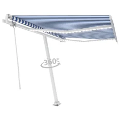 VIDAXL Auvent Automatique Capteur De Vent/led 300x250 Cm Bleu Et Blanc 10 VIDAXL Auvent Automatique Capteur De Vent/led 300x250 Cm Bleu Et Blanc -Konst Decor Magasin 6426ddaad71a71.18161400