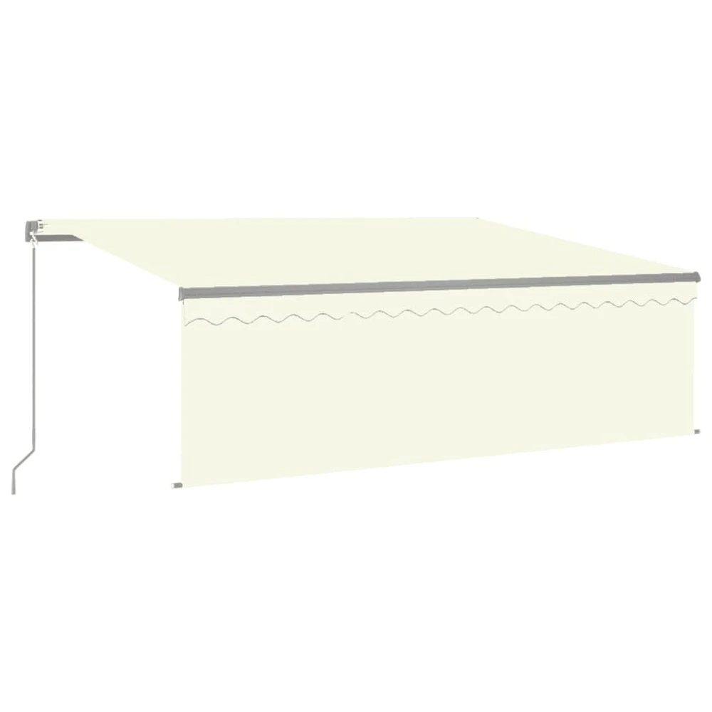 VIDAXL Auvent Manuel Rétractable Avec Store 4,5x3 M Crème 1 VIDAXL Auvent Manuel Rétractable Avec Store 4,5x3 M Crème
