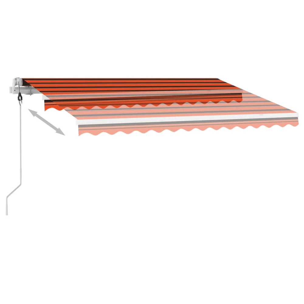 VIDAXL Auvent Automatique Capteur De Vent/led 300x250 Cm Orange/marron 5 VIDAXL Auvent Automatique Capteur De Vent/led 300x250 Cm Orange/marron – Image 5
