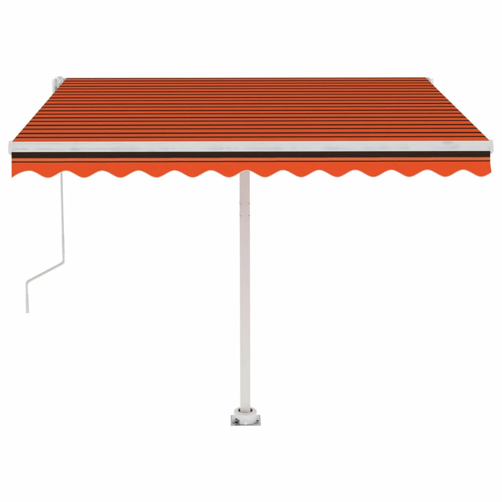 VIDAXL Auvent Automatique Capteur De Vent/led 300x250 Cm Orange/marron 6 VIDAXL Auvent Automatique Capteur De Vent/led 300x250 Cm Orange/marron – Image 6