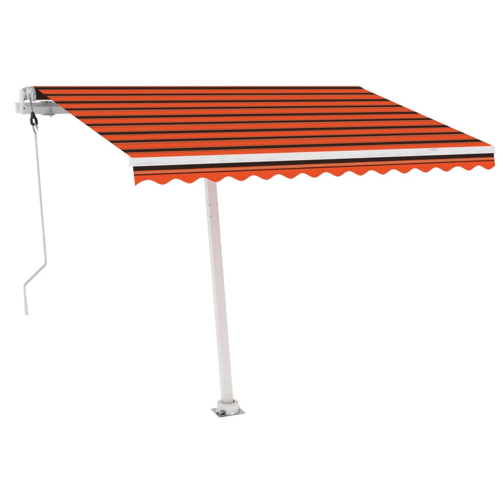 VIDAXL Auvent Automatique Capteur De Vent/led 300x250 Cm Orange/marron 4 VIDAXL Auvent Automatique Capteur De Vent/led 300x250 Cm Orange/marron – Image 4