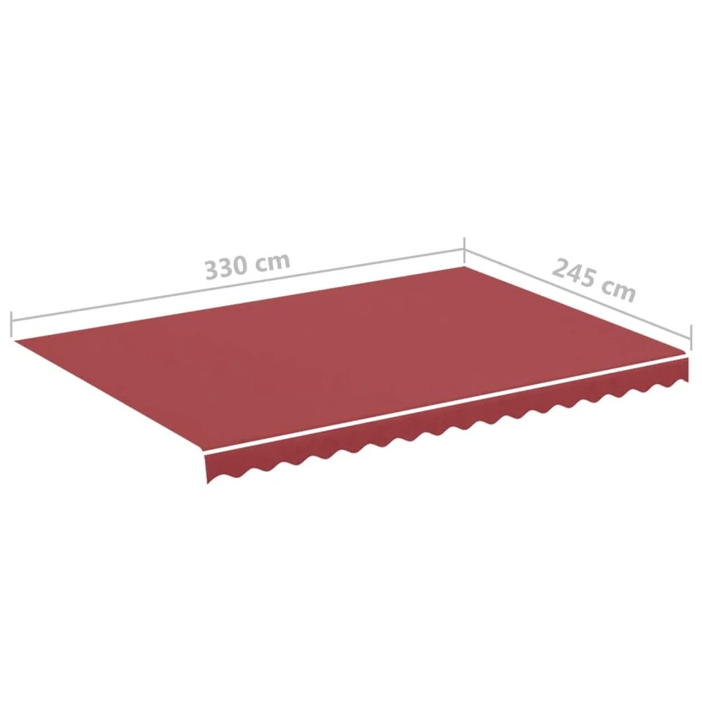VIDAXL Tissu De Remplacement Pour Auvent Bordeaux Rouge 3,5x2,5 M 6 VIDAXL Tissu De Remplacement Pour Auvent Bordeaux Rouge 3,5x2,5 M – Image 6