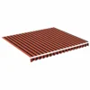 VIDAXL Tissu De Remplacement Pour Auvent Orange Et Marron 4x3,5 M