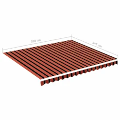 VIDAXL Tissu De Remplacement Pour Auvent Orange Et Marron 4x3,5 M 11 VIDAXL Tissu De Remplacement Pour Auvent Orange Et Marron 4x3,5 M -Konst Decor Magasin 6426ddce7240c3.16699723