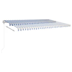 VIDAXL Auvent Automatique Capteur De Vent Et Led 6x3,5 M Bleu Et Blanc -Konst Decor Magasin 6426ddcef22ab5.91692912