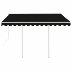 VIDAXL Auvent Rétractable Automatique Et Poteaux 3x2,5 M Anthracite 12 VIDAXL Auvent Rétractable Automatique Et Poteaux 3x2,5 M Anthracite -Konst Decor Magasin 6426ddd97493f8.79844273