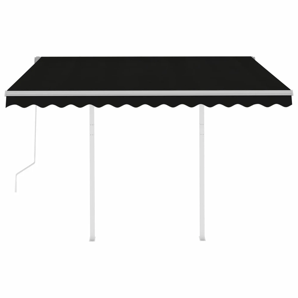 VIDAXL Auvent Rétractable Automatique Et Poteaux 3x2,5 M Anthracite 6 VIDAXL Auvent Rétractable Automatique Et Poteaux 3x2,5 M Anthracite – Image 6
