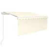 VIDAXL Auvent Rétractable Automatique Avec Store 3,5x2,5 M Crème